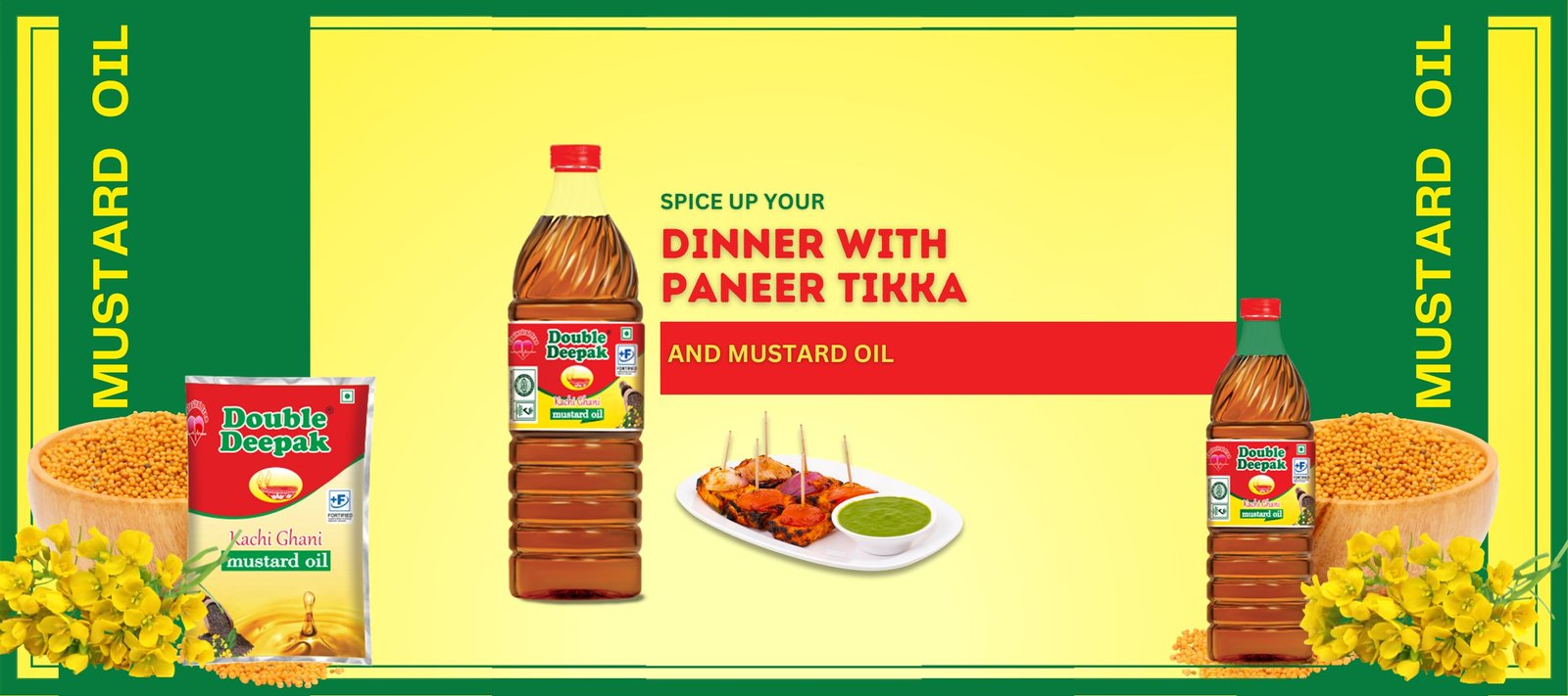 Double Deepak - Spice Up Your Dinner with Paneer Tikka and Mustard Oil