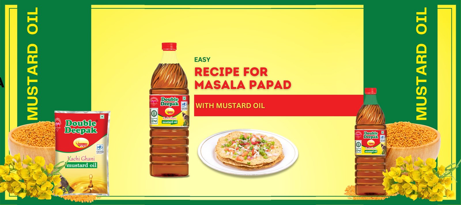 Double Deepak - Easy Recipe for Masala Papad with Mustard Oil