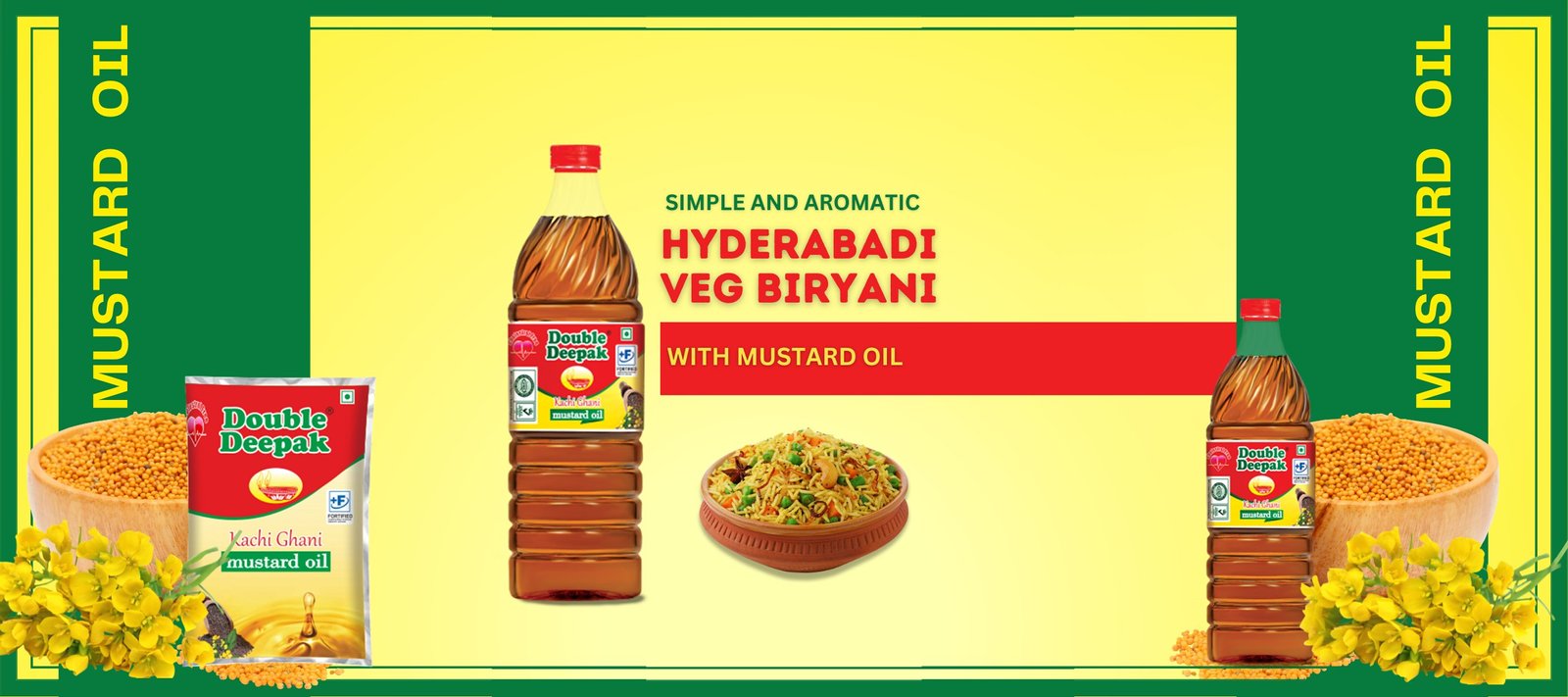 Double Deepak - Simple and Aromatic Hyderabadi Veg Biryani with Mustard Oil